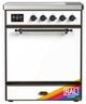 Ilve® Majestic III 30" Custom Pro Style Induction Range with Solid Door and Burnished Trim-0