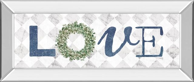 Classy Art Love With Eucalyptus Wreath I by Marla Rae Mirror Framed Wall Art-0
