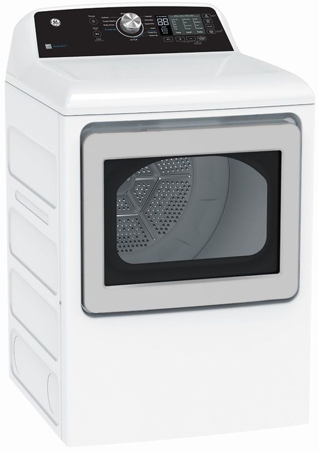 GE® 7.4 Cu. Ft. White Front Load Electric Dryer with SaniFresh Cycle-2