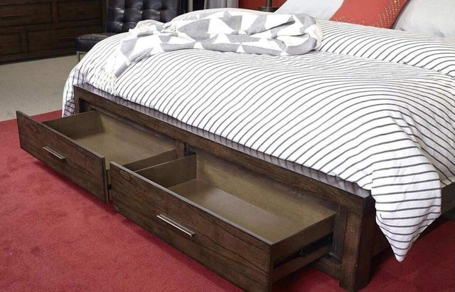 aspenhome® Modern Loft Brownstone Queen Panel Storage Bed-2