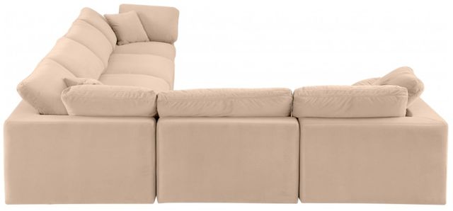 Meridian Furniture Comfy 6-Piece Beige Velvet Sectional -2
