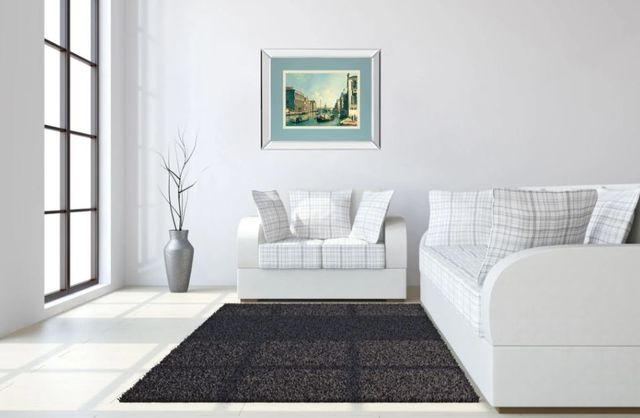 Classy Art The Grand Canal, Venice The Rialto Bridge by Antonia Canaletto Mirror Framed Wall Art-2