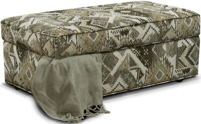 England Furniture Customizable June Storage Ottoman with Nailhead Trim-1
