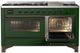 Ilve® Majestic III 60" Emerald Green Pro Style Dual Fuel Natural Gas Range with Triple Glass Door and Burnished Trim-3