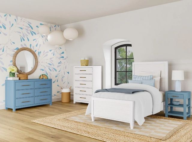 Riverside Furniture Rosalie Cabana Blue 1-Darwer Nightstand-1