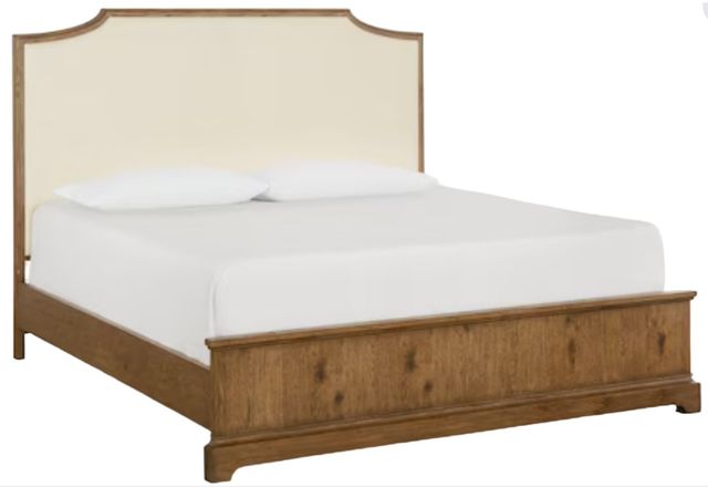 Bassett® Furniture Surry Truffle Oak Upholstered King Panel Bed-0