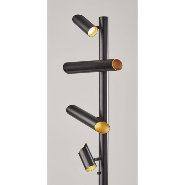 Adesso® Tyler Black LED Floor Lamp-1
