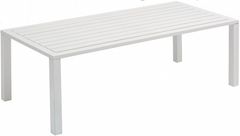 Meridian Furniture Maldives White Aluminum Outdoor Coffee Table