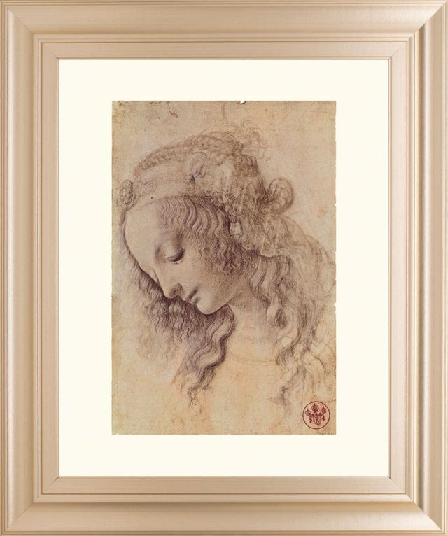 Classy Living Leonardo Da Vinci Testa Di Donna Di Profilo 22"W Wall Art-0