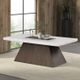 Furniture of America® Grasten White Coffee Table with Dark Walnut Base-1