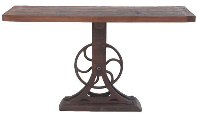Home Trends & Design Whitley Natural Patina Console Table-1