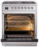 Ilve® Nostalgie II Series 30" Stainless Steel Pro Style Dual Fuel Range-3