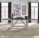 Liberty Furniture Farmhouse Brown Extendable Trestle Table with White Base-2