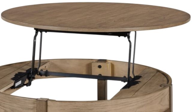 Creek Side Customs Costa Way Taupe Lift Top Round Cocktail Table-2