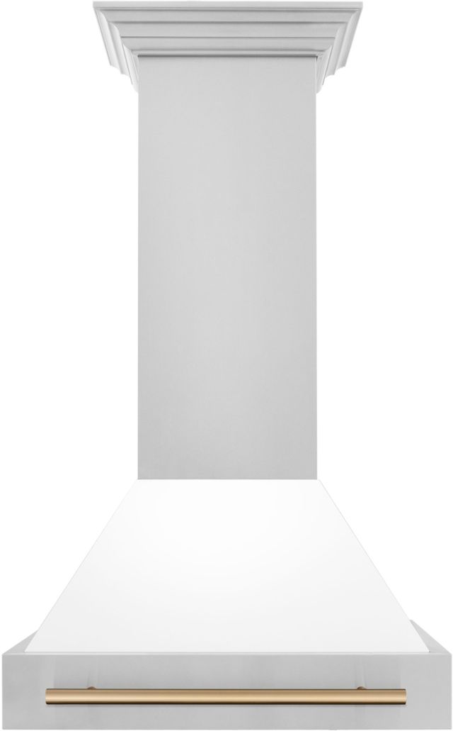 ZLINE Autograph Edition 30" White Matte Wall Mounted Range Hood-0