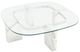 Vanguard® Furniture Harper Glass Top Squround Cocktail Table with Natural Gray Base-2