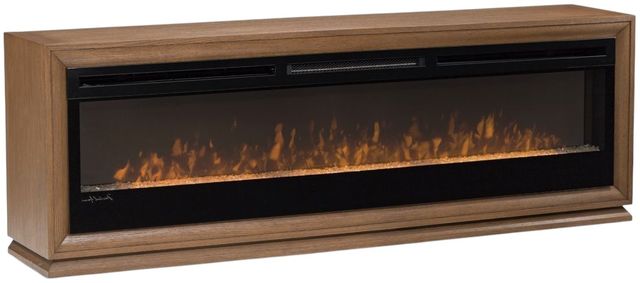 Michael Amini® Portrait Sienna Brown Fireplace with Electric Insert-0