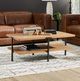 Flexsteel® Millwork Black/Umber Rectangular Coffee Table-4
