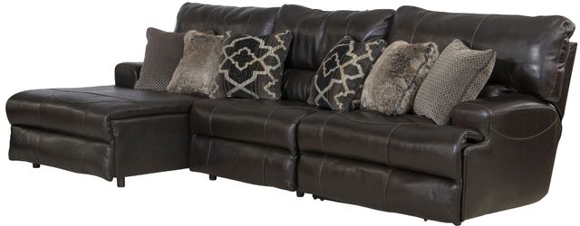 Catnapper® Como 3-Piece Chocolate Left Arm Facing Power Reclining Sectional-0