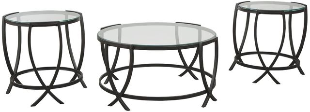 Signature Design by Ashley® Tarrin 3-Piece Black Occasional Table Set-1