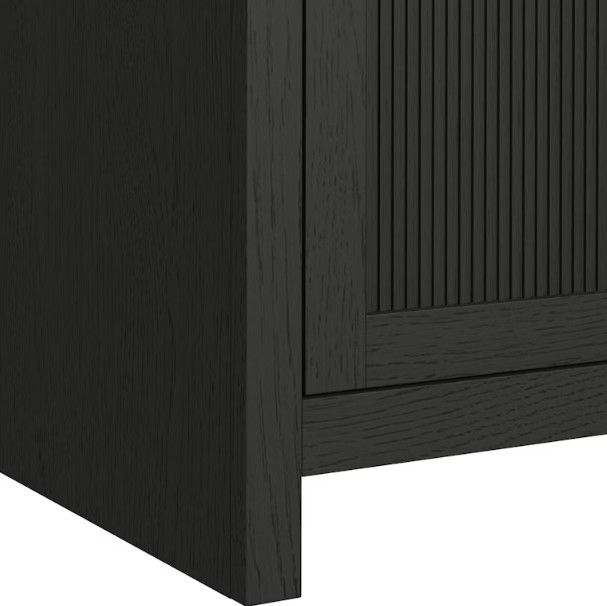 Elements International Ridgemont Black Fireplace Cabinet-3