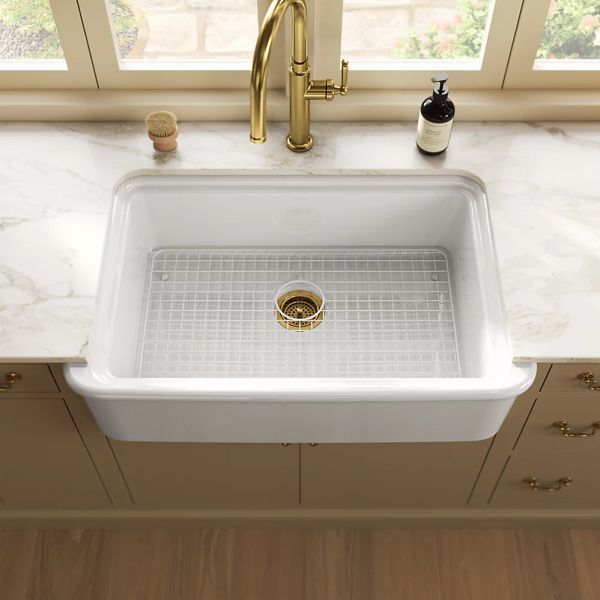 KOHLER® Audrine™ White 36" Undermount Single-Bowl Farmhouse Kitchen Sink-1