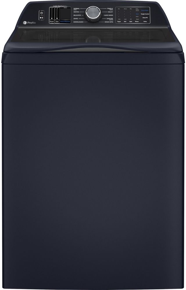 GE Profile™ Sapphire Blue Impeller Top Load Washer and Gas Dryer Laundry Pair-1