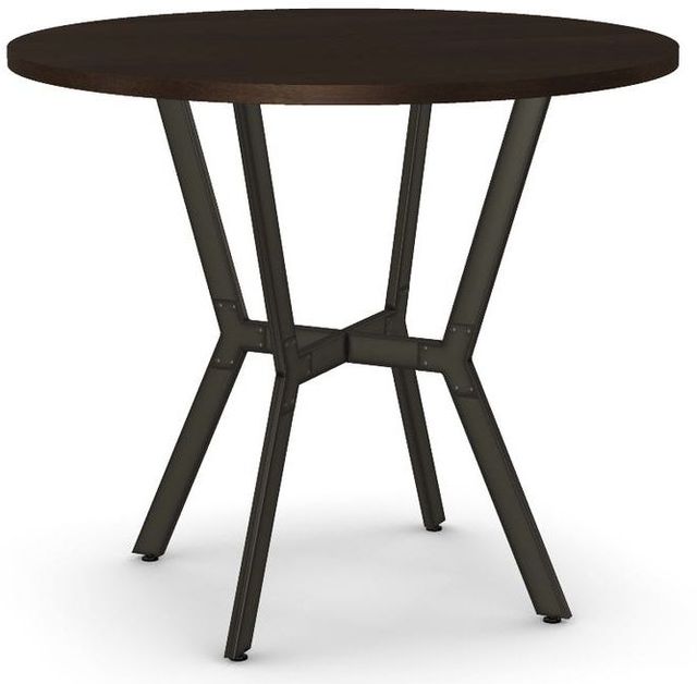 Amisco Customizable Norcross 36" Birch Veneer Round Counter Height Table with a 42" Diameter Tabletop -0