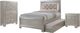 Elements International Platinum 3-Piece Champagne Full Youth Bedroom Set with Trundle-0