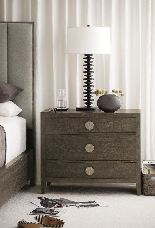 Bernhardt Linea Cerused Charcoal Nightstand-1