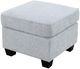 Intercon Ashbury TUP Soft Gray Chenille Ottoman-0