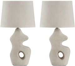 Signature Design by Ashley® Chadrich 2-Piece Antique Beige Table Lamp Set