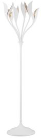 Currey & Company Snowflower Gesso White Floor Lamp-0