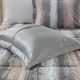 Olliix by Madison Park Zuri Blush and Grey Full/Queen Faux Fur Comforter Set-1