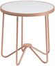 ACME Furniture Alivia White Frosted Glass Top End Table with Rose Gold Base-0