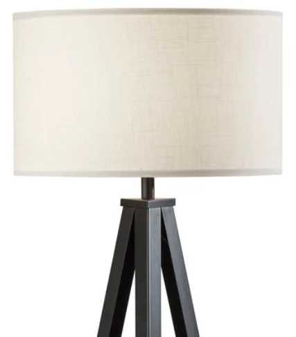 Adesso® Warren Black Shelf Floor Lamp-2