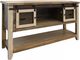 International Furniture Direct Antique Brown 4-Drawer Sofa Table-0
