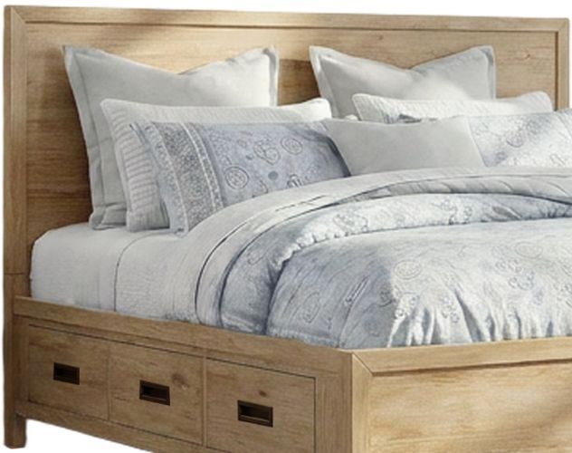 Intercon Norwich Antique Oak Queen Panel Storage Bed-1