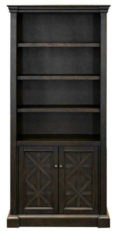Martin Furniture Kingston Dark Chocolate Lower Door Bookcase-1