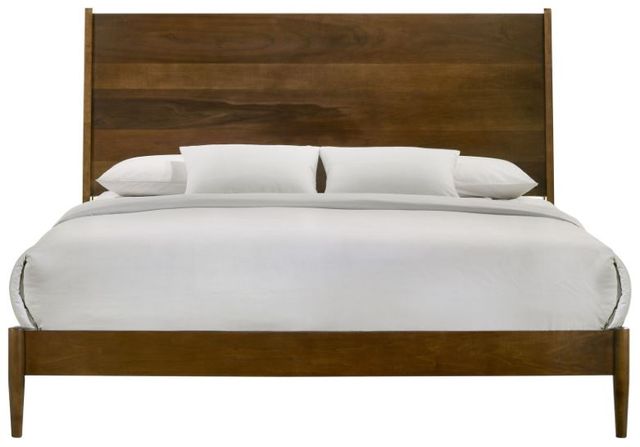 Elements International Malibu Walnut Queen Panel Bed-1