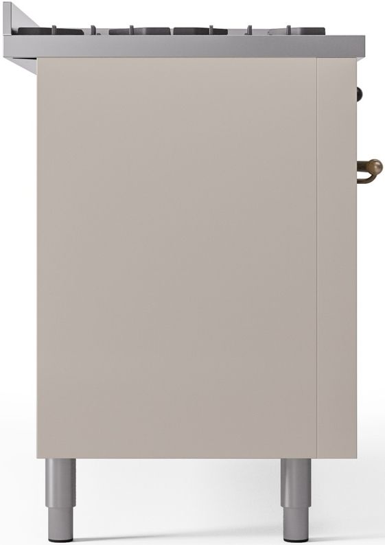 Ilve® Nostalgie II Series 60" Antique White Pro Style Dual Fuel Range-3