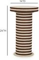 TOV Furniture Lyra Brown/Natural Striped Side Table-2