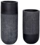 Uttermost® Woven Shadow 2-Piece Matte Black Vase Set-0