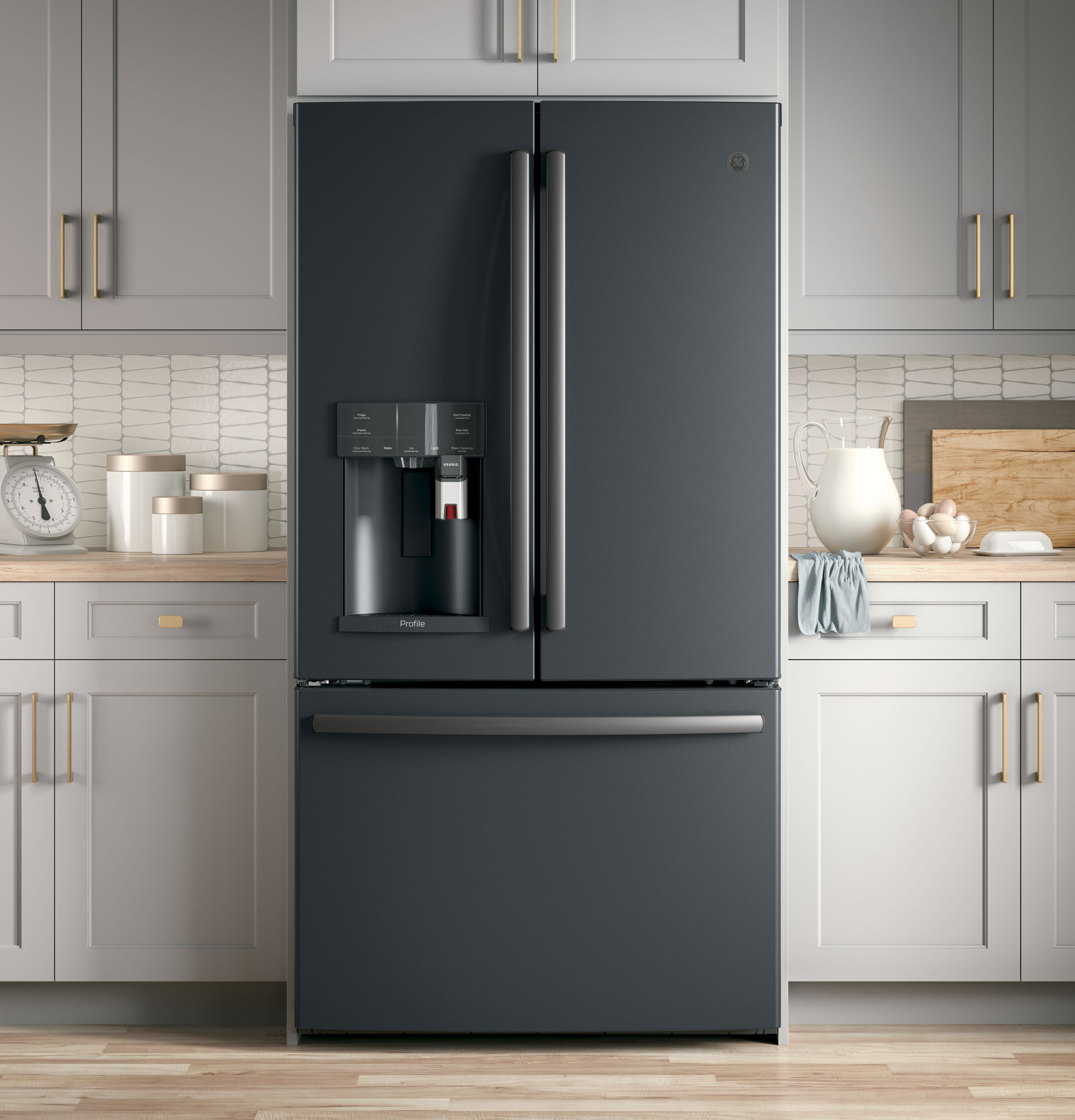 GE Profile™ 27.83 Cu. Ft. Black Slate French Door Refrigerator