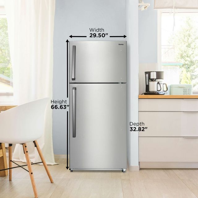 Danby® 30 in. 18.1 Cu. Ft. Stainless Steel Top Freezer Refrigerator -9