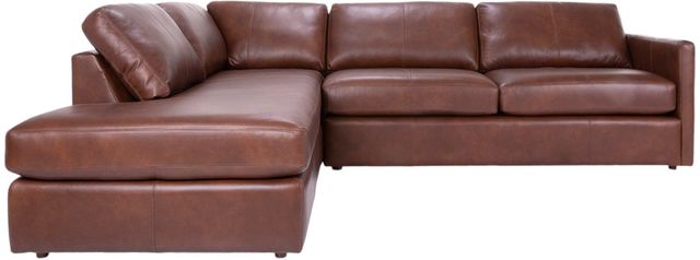 Decor-Rest® Furniture LTD 2068 2-Piece Leather Left-Arm Facing Sofa Sectional and Chaise-1