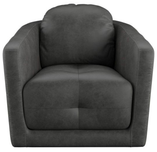 Emerald Home Blakely Steel Gray Swivel Chair-3