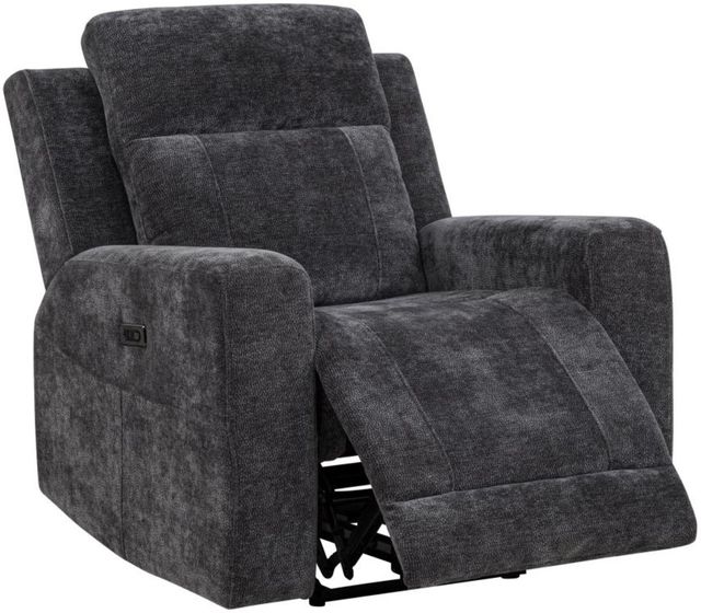 Coaster® Kennett Dark Gray Chenille Upholstered Power Recliner Chair-2
