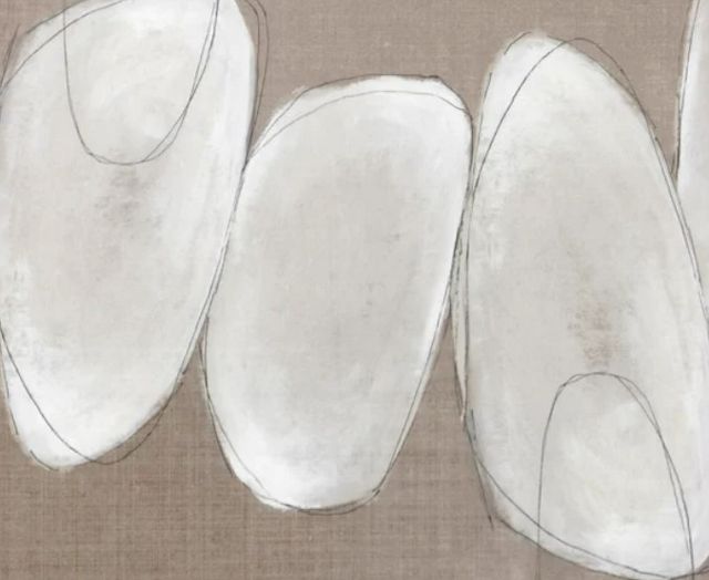 Stylecraft Simple Stones II Gray/Off-White Wall Art -1