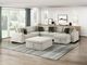 Homelegance® Isla 5-Piece Sand Modular Sectional with Reversible Chaise, Pull-out Bed and Ottoman-1
